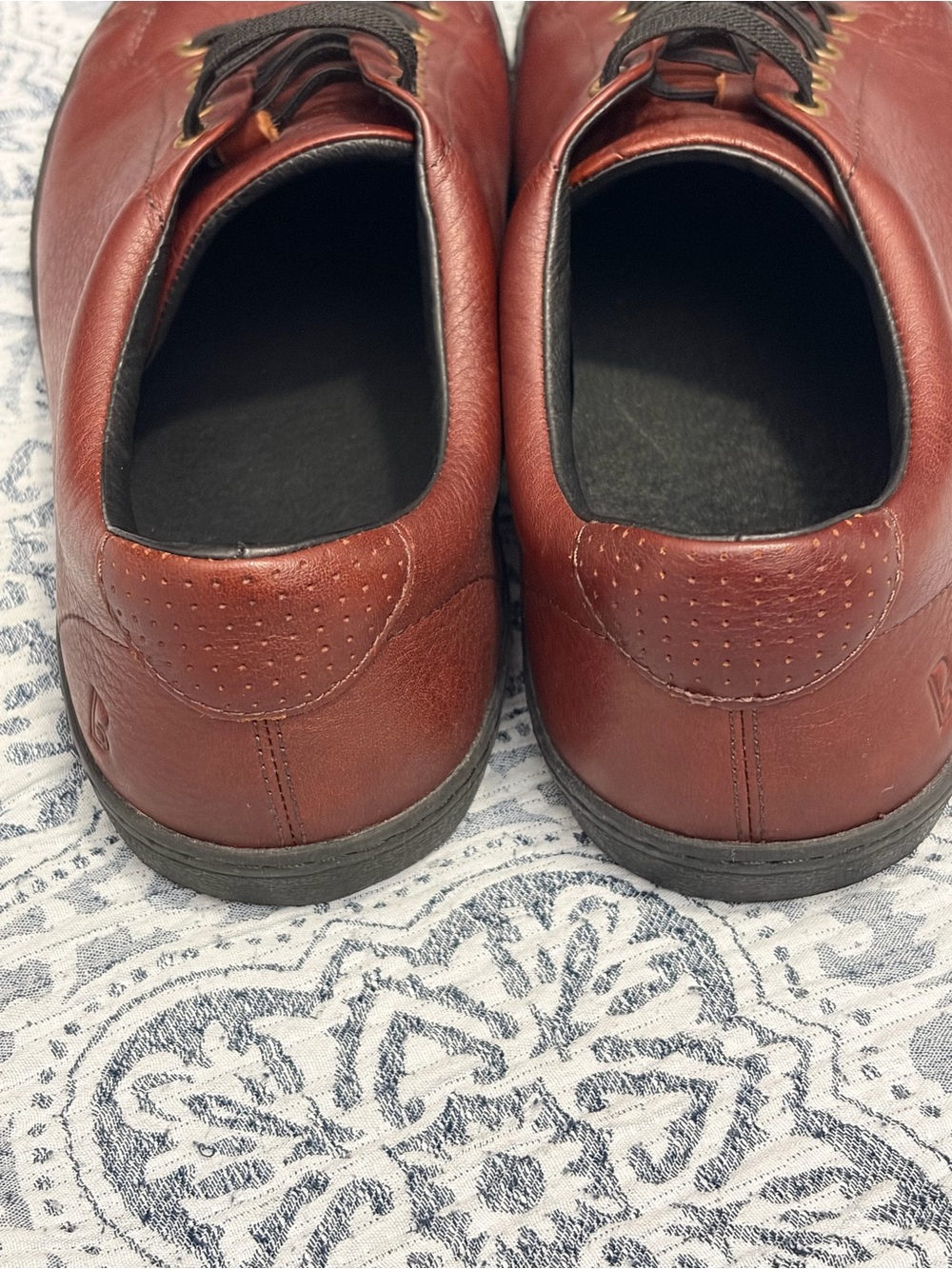 Birchbury Bramford Minimalist Leather Barefoot Sneakers Rust Red Brown 11.5 - Picture 5 of 9